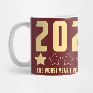 2023 year one star review : Funny review, "The worst year i've ever lived" Mug